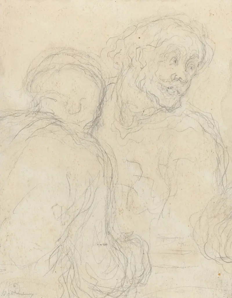 Två män av Honoré Daumier
