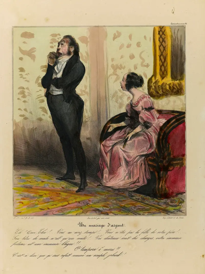 Ett penninggifte av Honoré Daumier