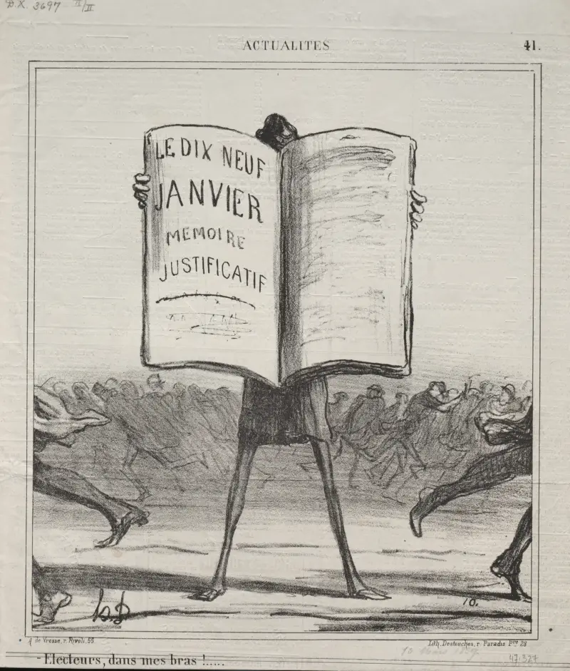 Väljare, i mina armar!… av Honoré Daumier