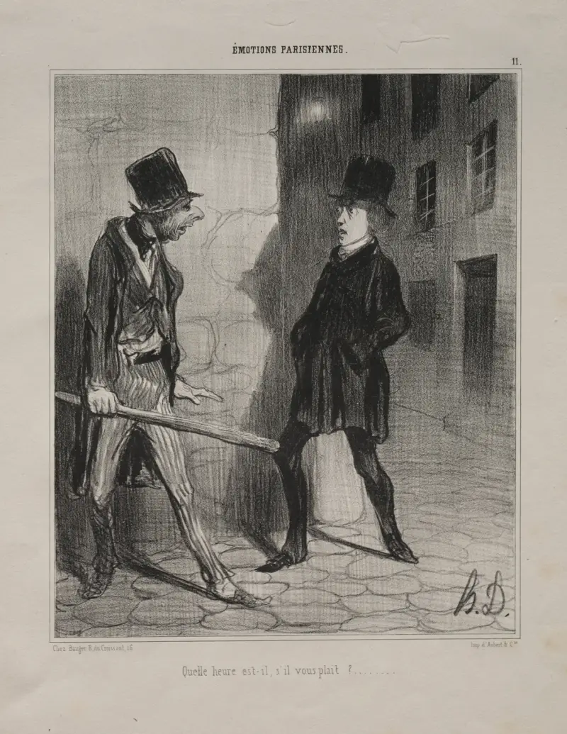 Vad är klockan, tack? av Honoré Daumier