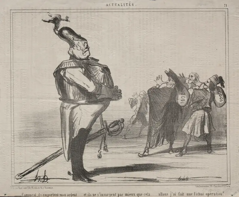 Why are they taking away my money… av Honoré Daumier