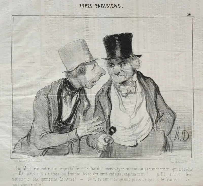 Yes, Sir, your respectable air encourages me… av Honoré Daumier