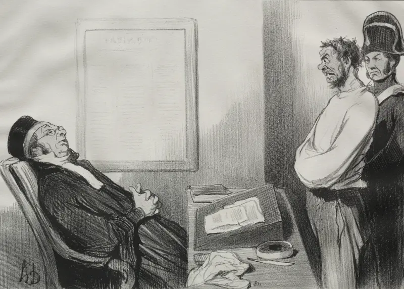 You were hungry…that is not a reason… av Honoré Daumier