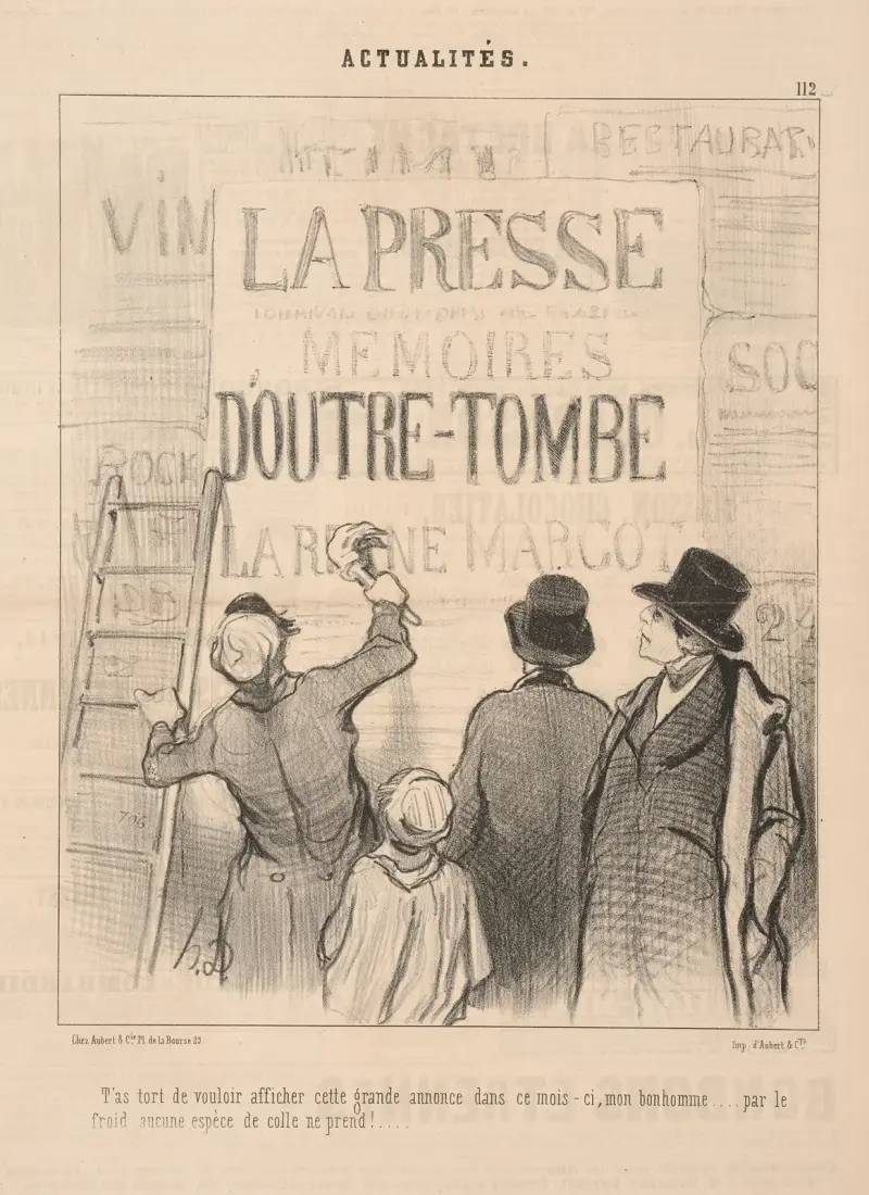 You were mistaken to want to put this great advertisement in the . . . av Honoré Daumier