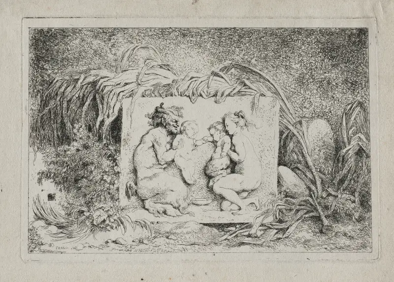 Bacchanales; The Satyr’s Family av Jean-Honoré Fragonard