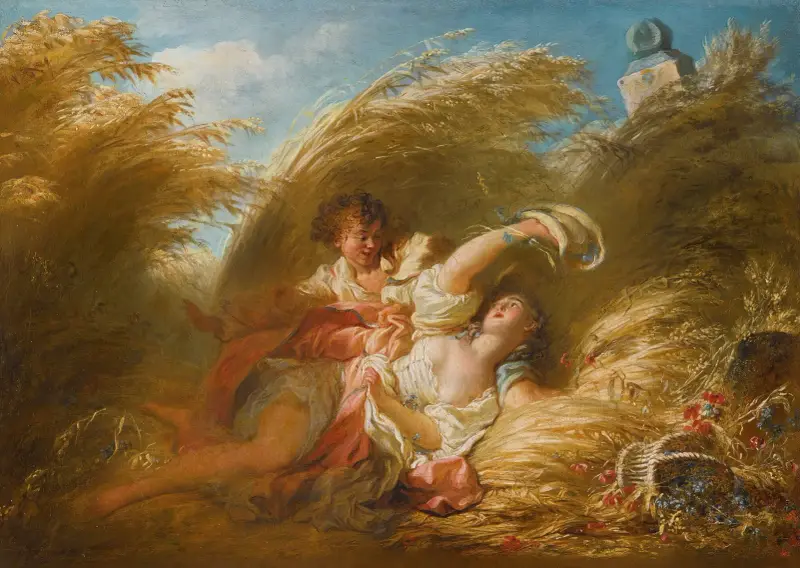 In den Weizenfeldern von Jean-Honoré Fragonard