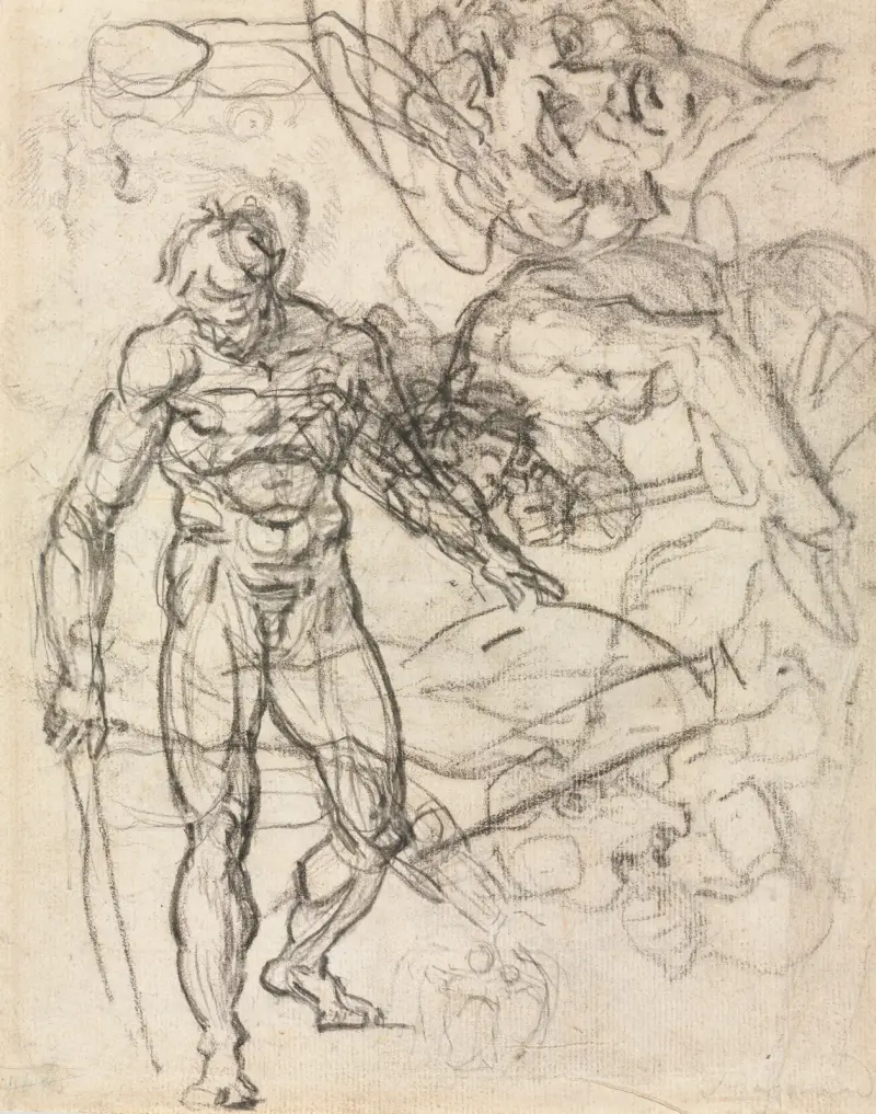 Studie figur (verso), Jean-Honoré Fragonard
