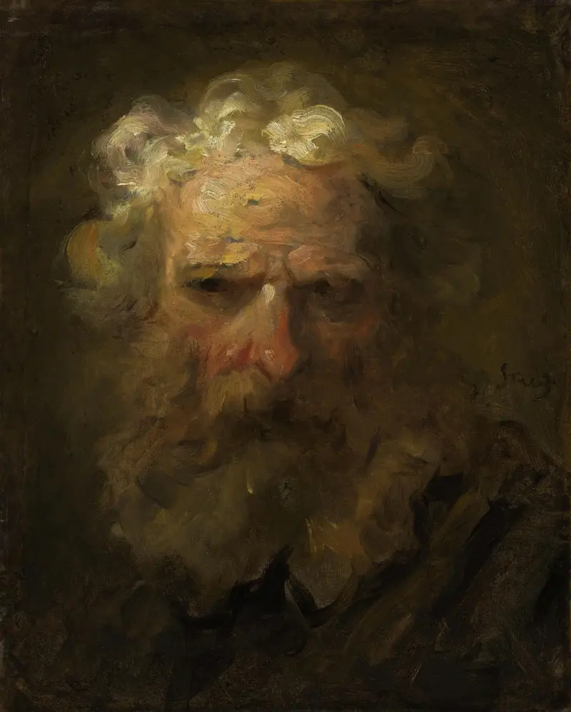 Head of an old man av Jean-Honoré Fragonard