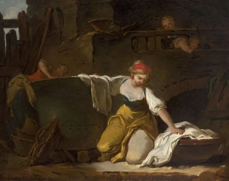 Jeunes lavandières av Jean-Honoré Fragonard