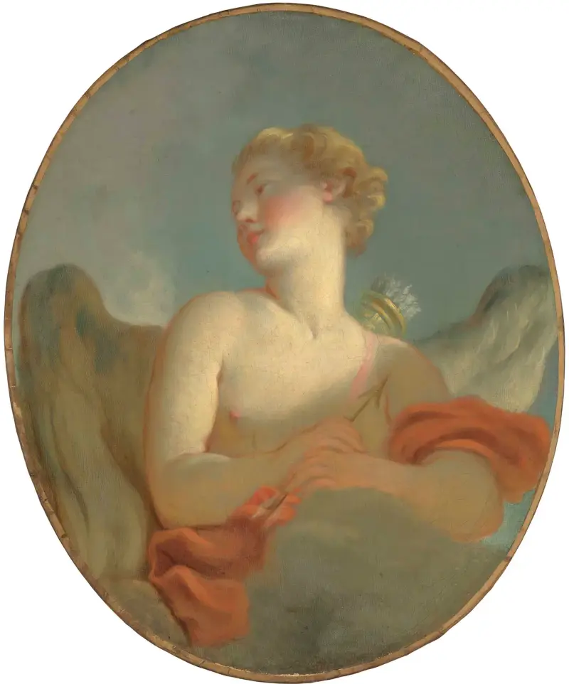 ‘L’Amour’; said to be a Portrait of Marie Catherine Colombe (1751-1830) as Cupid av Jean-Honoré Fragonard