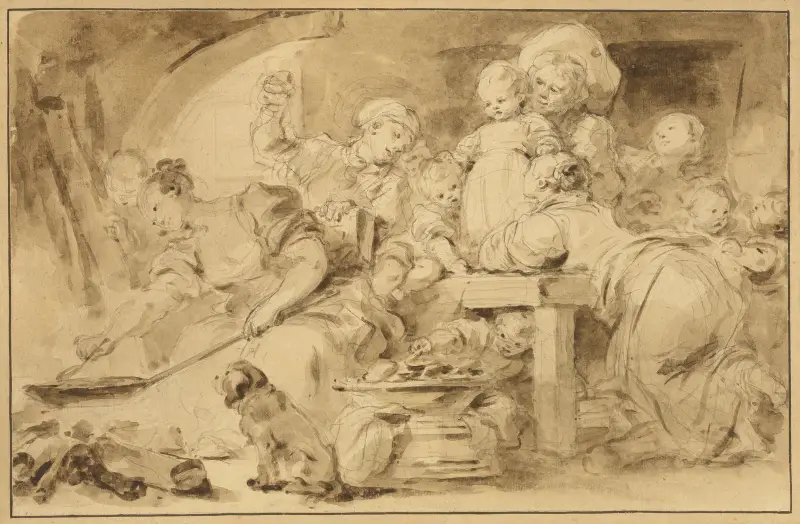 Robienie frittek (Les Beignets), Jean-Honoré Fragonard