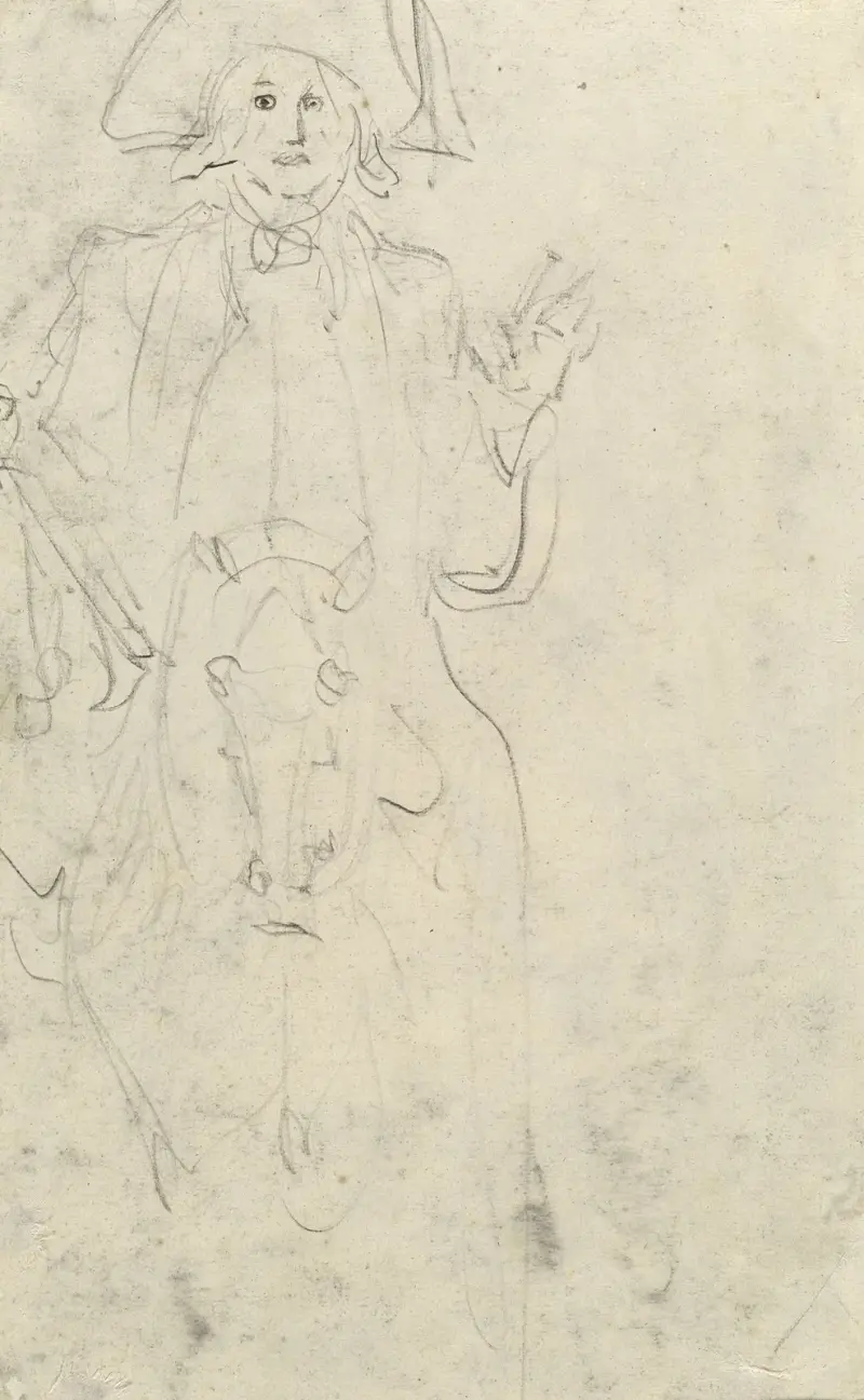 Man on a Horse (verso) av Jean-Honoré Fragonard