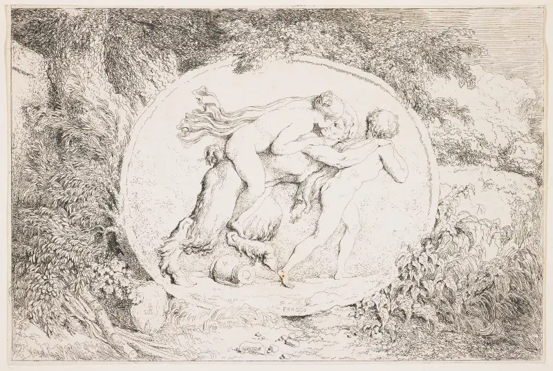 Nymph Astride a Satyr, 1763 – nr 2 av Jean-Honoré Fragonard