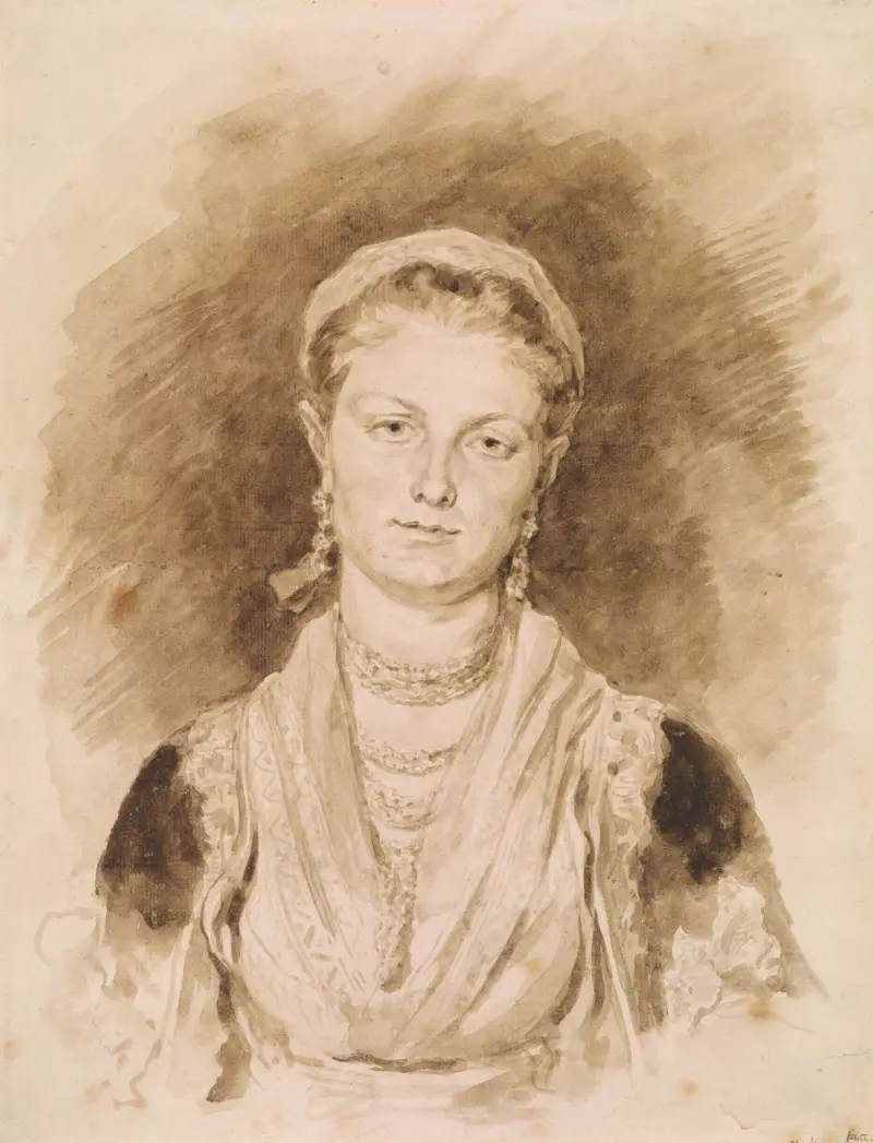 Porträtt av en neapolitansk kvinna av Jean-Honoré Fragonard