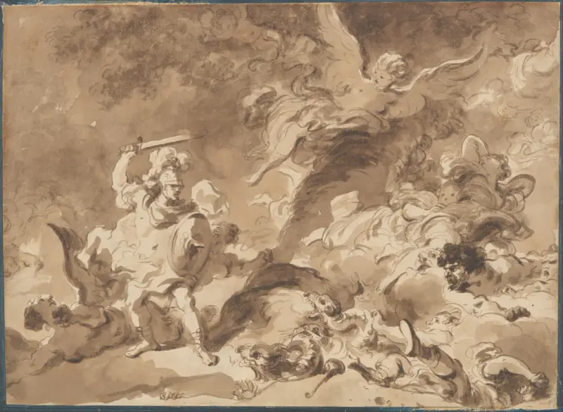 Rinaldo im verzauberten Wald von Jean-Honoré Fragonard