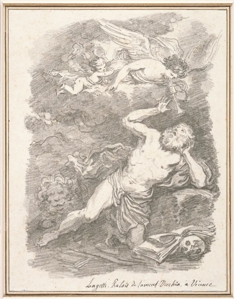 Saint Jerome in the desert av Jean-Honoré Fragonard