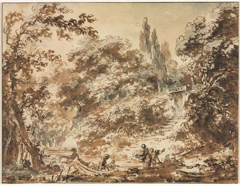 Szene in einem Park von Jean-Honoré Fragonard