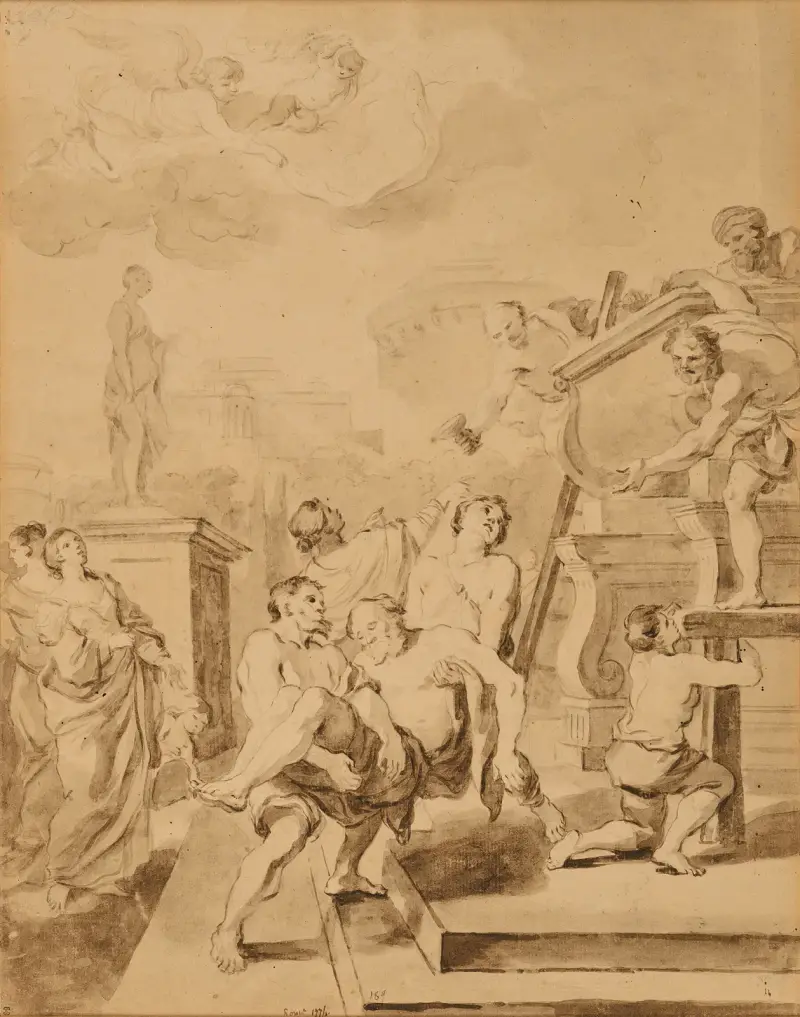 The burial place of Saint Andrew av Jean-Honoré Fragonard