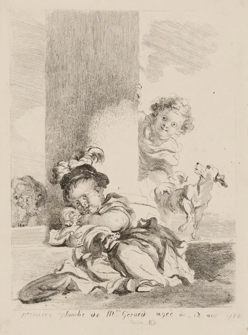 The Child and the Cat av Jean-Honoré Fragonard