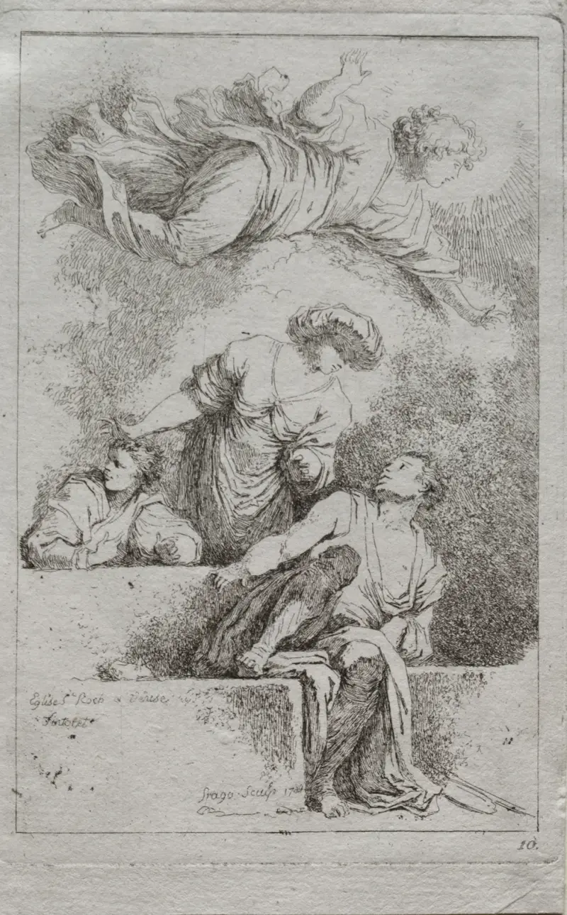 The Disciples at the Tomb av Jean-Honoré Fragonard