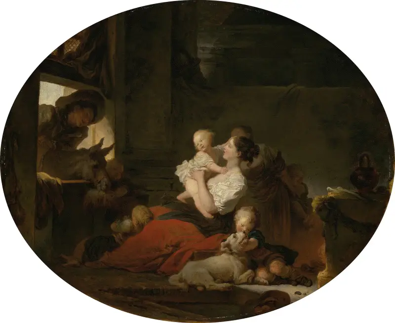 The Happy Family av Jean-Honoré Fragonard