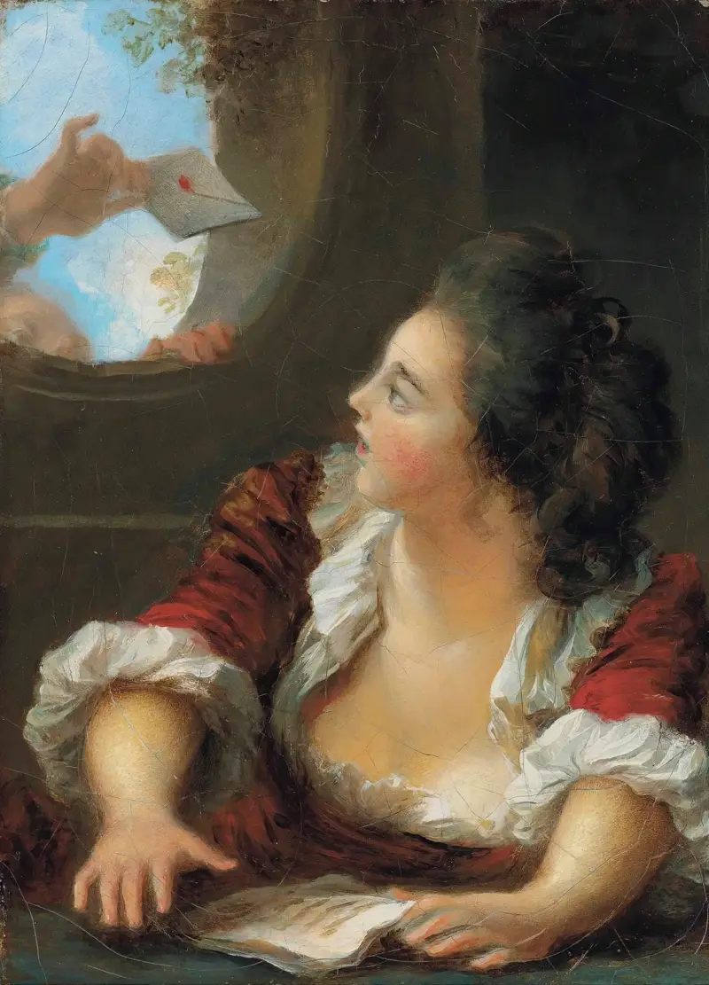 The Love Letter – nr 1 av Jean-Honoré Fragonard