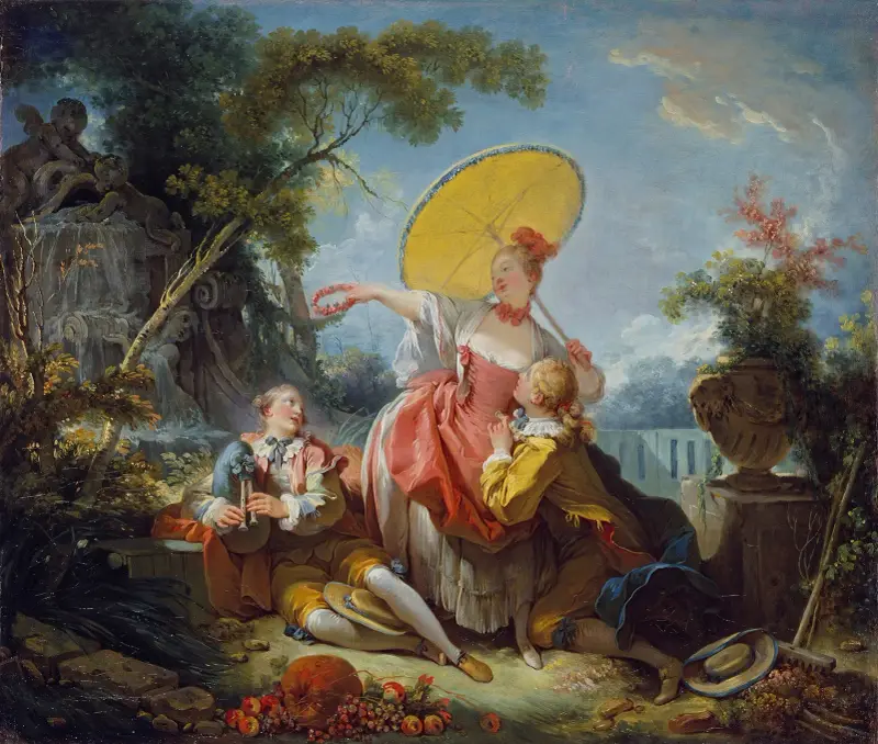 The Musical Contest av Jean-Honoré Fragonard