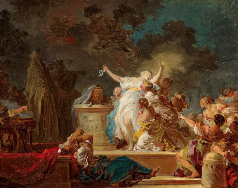 The sacrifice to the Minotaur av Jean-Honoré Fragonard
