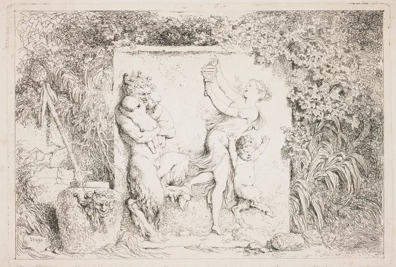 Der Tanz der Satyrn von Jean-Honoré Fragonard