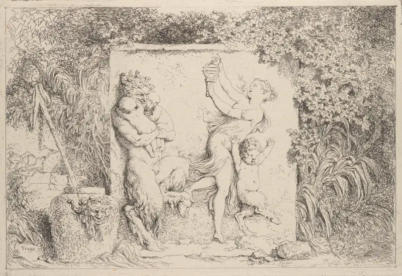 Der Tanz des Satyrn von Jean-Honoré Fragonard