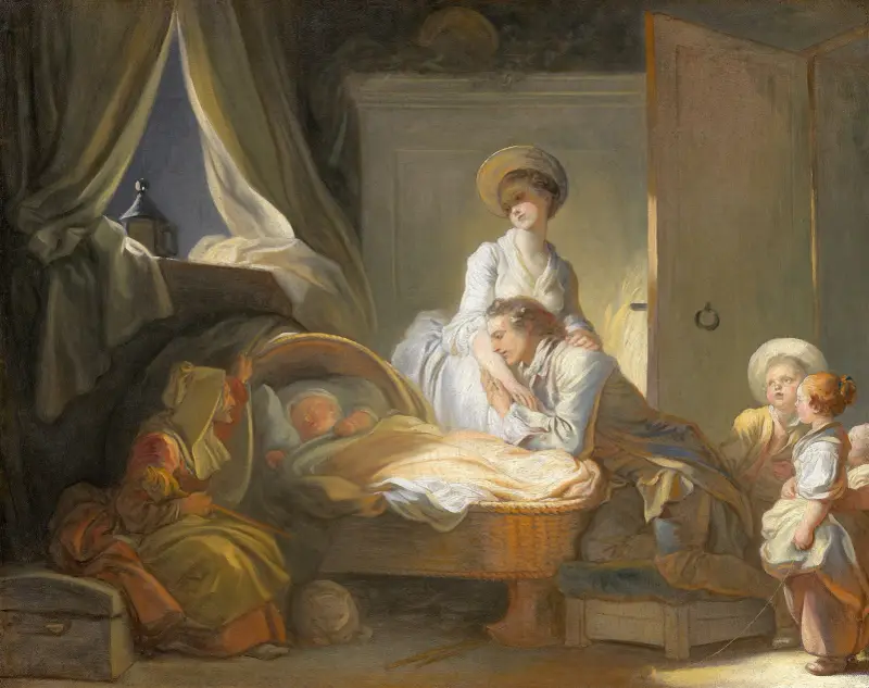 Besöket i barnkammaren av Jean-Honoré Fragonard