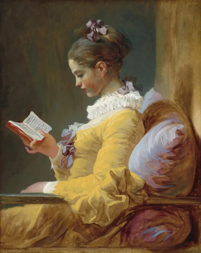 Young Girl Reading av Jean-Honoré Fragonard