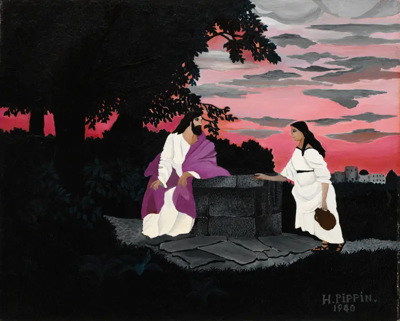 Christ and the Woman of Samaria av Horace Pippin