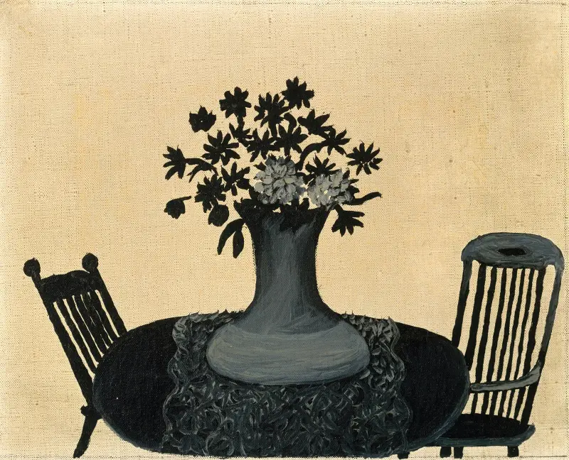Tisch und zwei Stühle von Horace Pippin