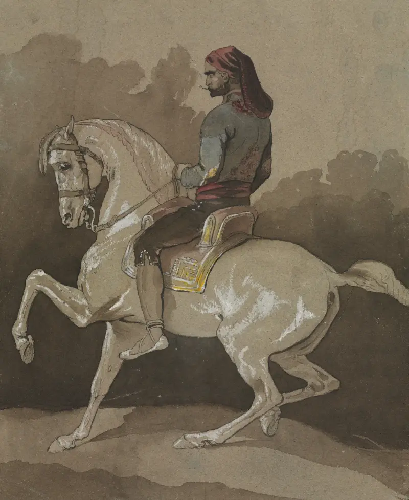 Arab on Horseback av Horace Vernet