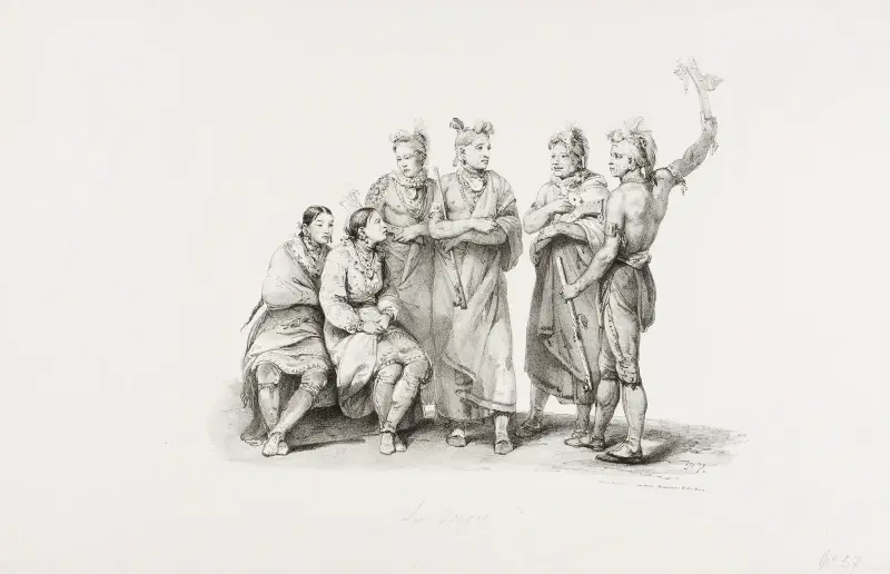 Osage delegation in Paris av Horace Vernet