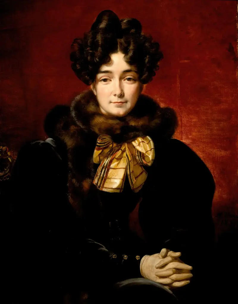Porträtt av en dam av Horace Vernet