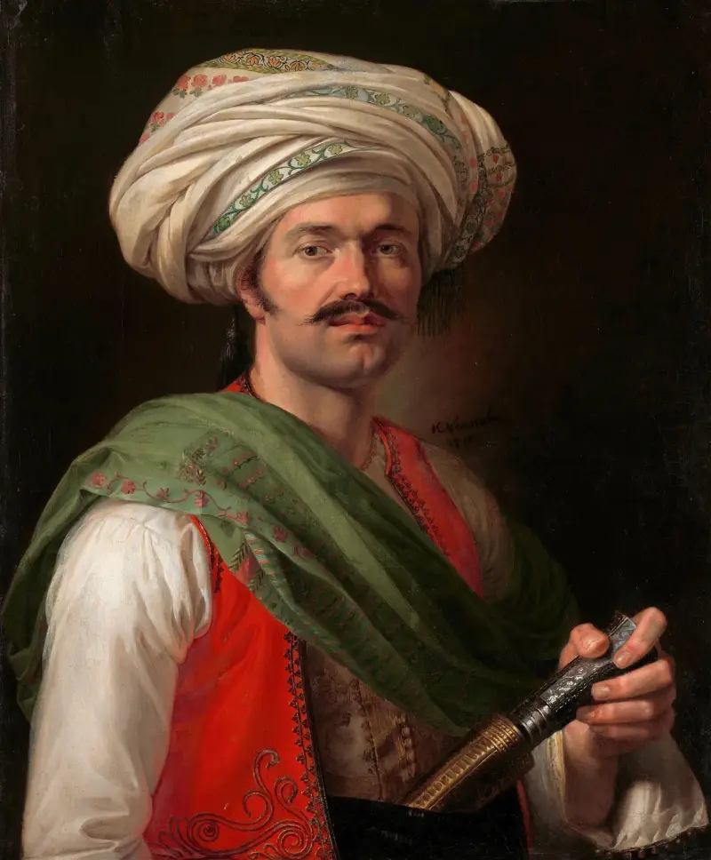Portrait of a Mameluke. Said to Be Roustam Raza av Horace Vernet