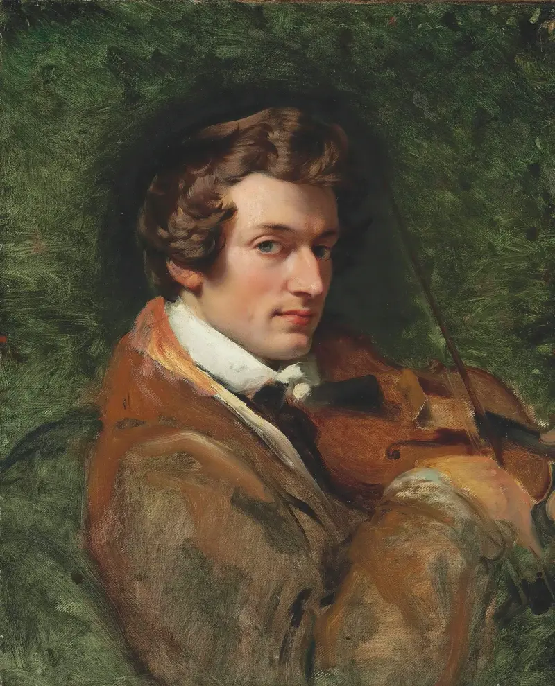 Porträt von Charles Auguste de Bériot von Horace Vernet