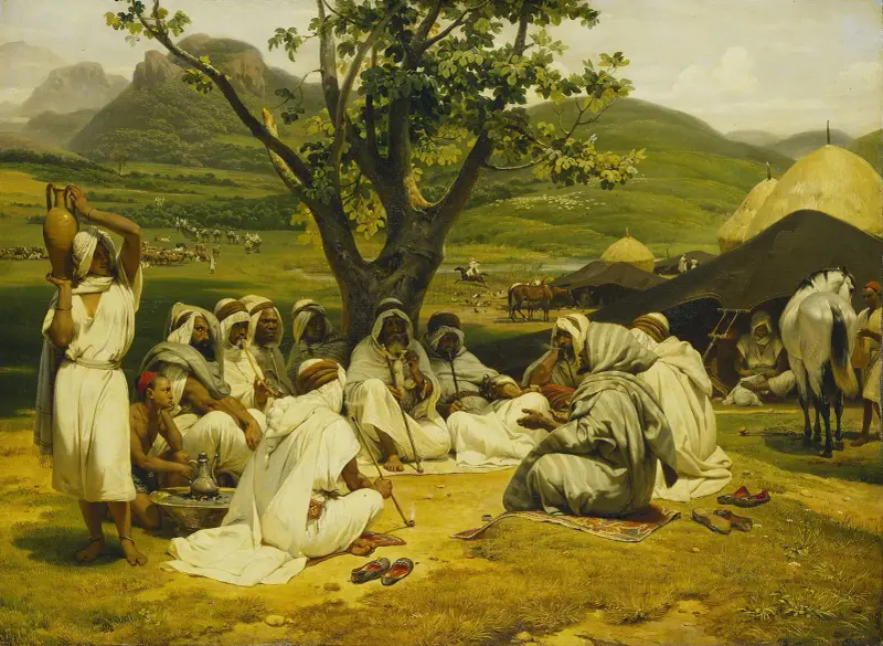 Den arabiske sagoberättaren av Horace Vernet