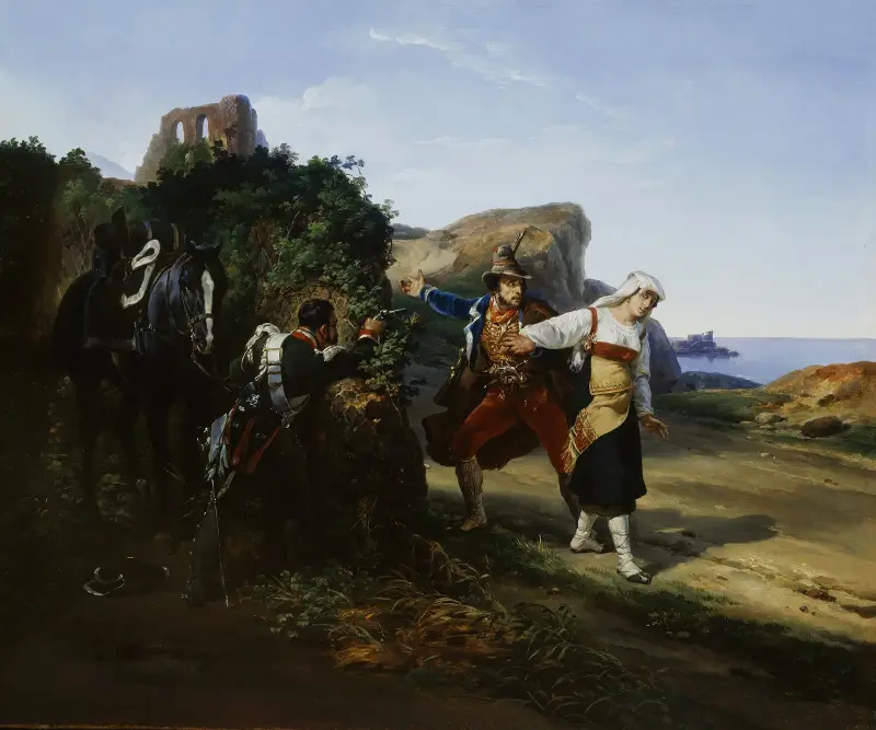 Rövaren förrådd av Horace Vernet