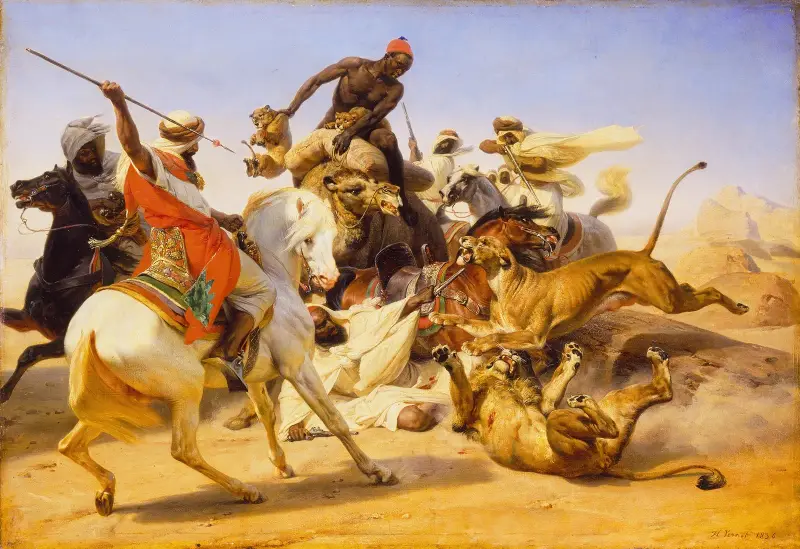 Lejonjakten av Horace Vernet