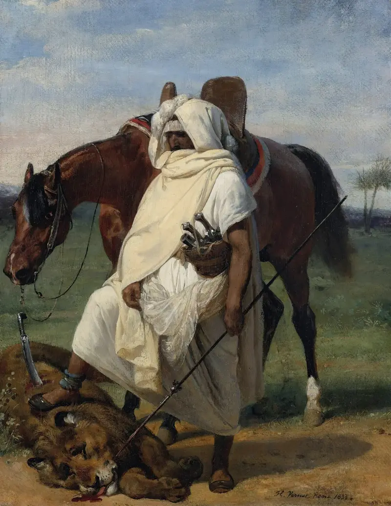 Lejonjägaren av Horace Vernet