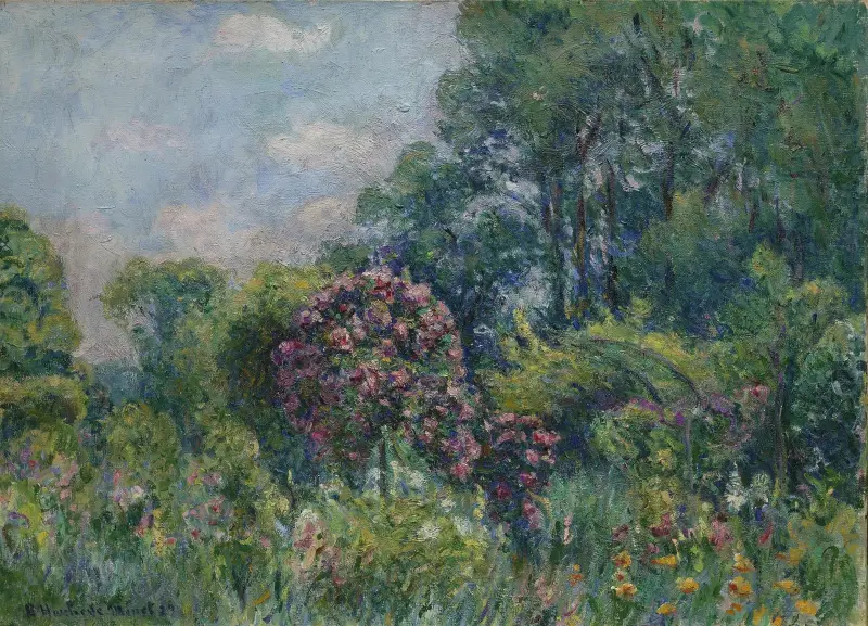 La Roseraie à Giverny (Maison de Monet), 1929 av Blanche Hoschedé-Monet