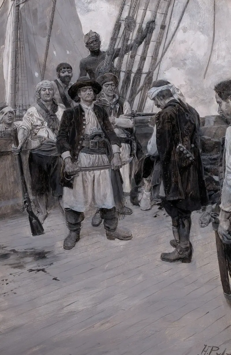 ‘Again, My Captain (Pirates)’, New York Colonial Privateers av Howard Pyle