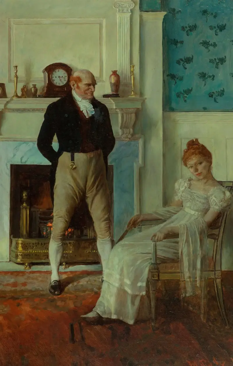 Becky Sharp och lord Steyne av Howard Pyle