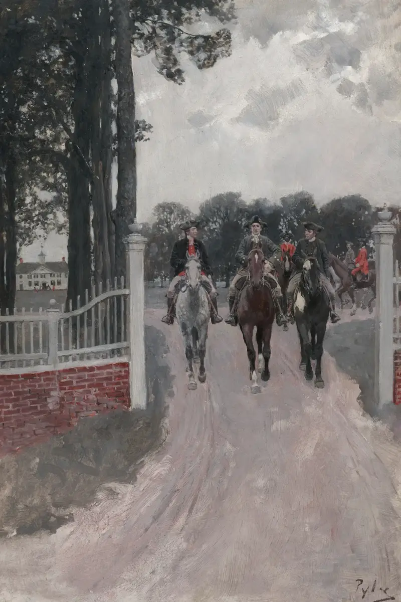 Leaving Mount Vernon For The Congress Of The Colonies av Howard Pyle