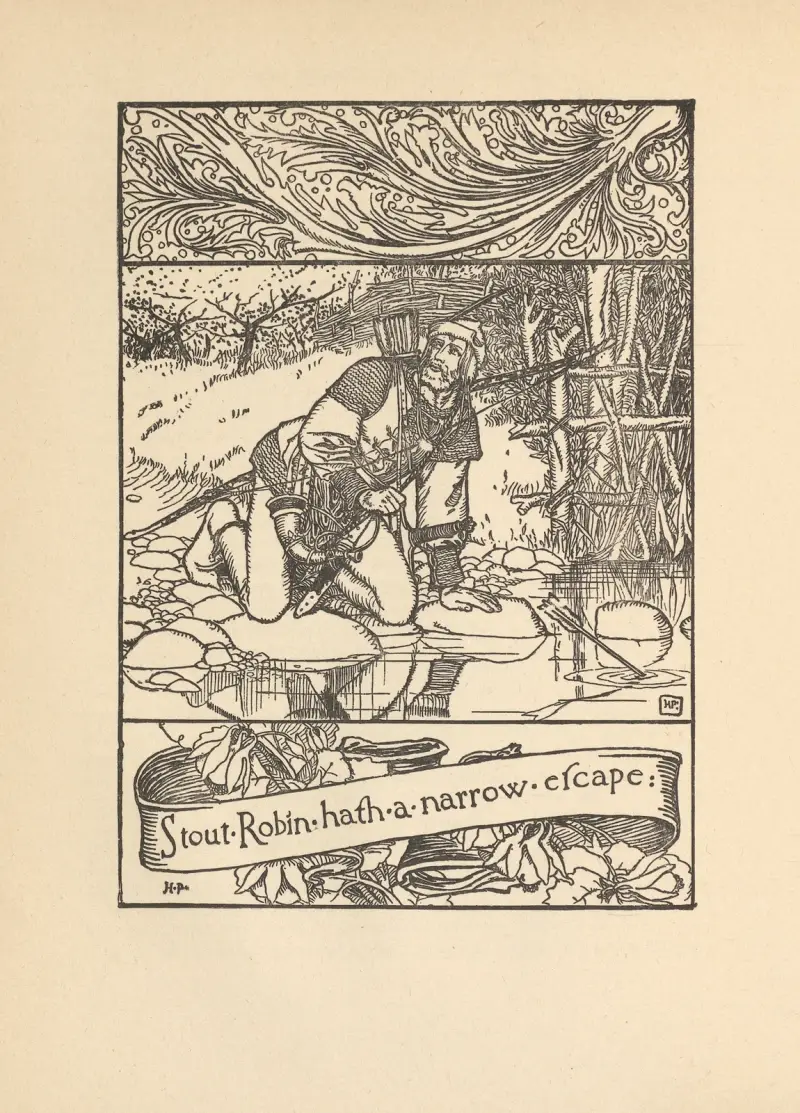 Stout Robin hath a narrow Escape av Howard Pyle