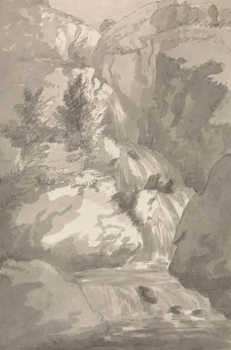 Part of Brind Gill in Ligburthwaite av George Howland Beaumont