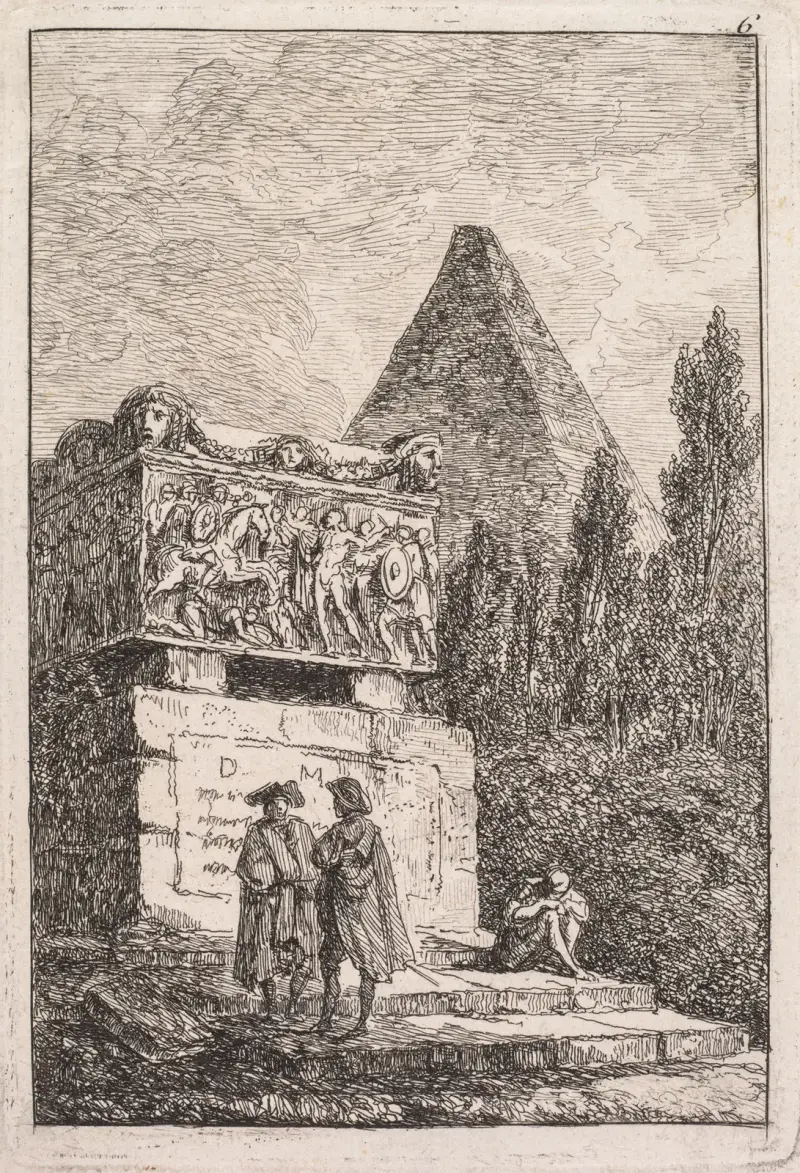 Der Sarkophag von Hubert Robert